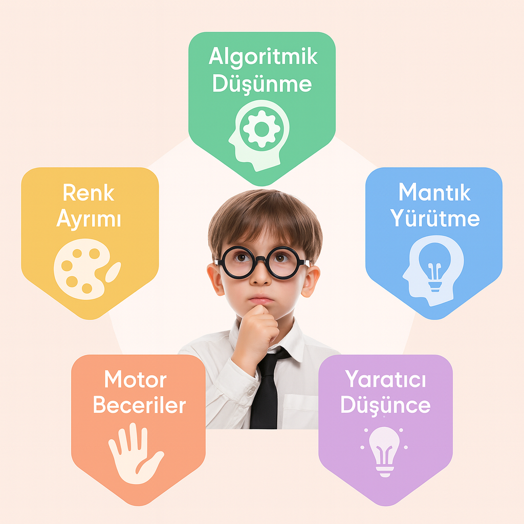 3D 5 Farklı Renkli Kar Tanesi Yapı Blokları
